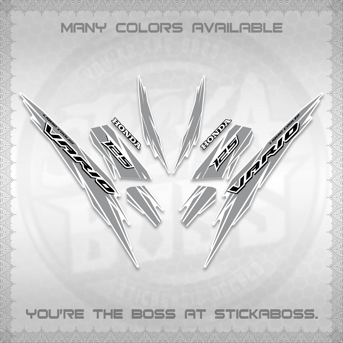 CLICK 125 V3 INDO FOR WHITE DECALS (2024 SV 22-A1 STYLE) STICKER KITS By STICKABOSS