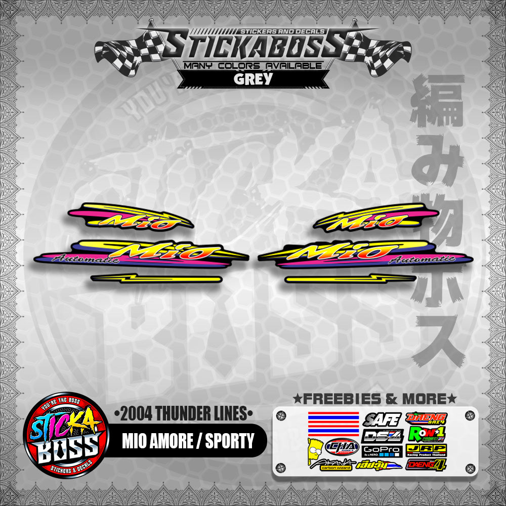 MIO AMORE / SPORTY STICKER DECALS ( 2004 THUNDER LINES )【WITH FREEBIES】