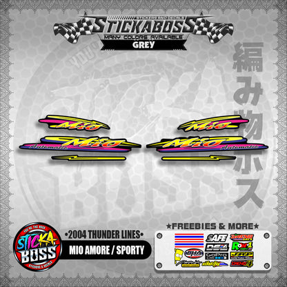 MIO AMORE / SPORTY STICKER DECALS ( 2004 THUNDER LINES )【WITH FREEBIES】