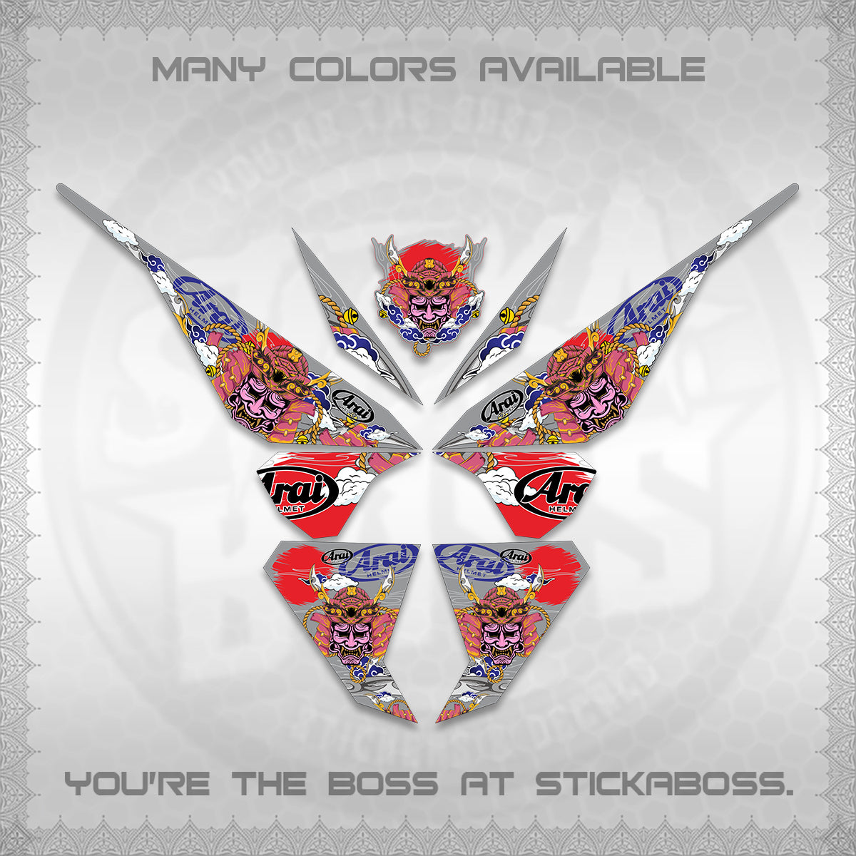 CLICK 125 V1 VARIO DECALS (2026 NEW SAMURAI MOTIF) STICKER KITS BY STICKABOSS