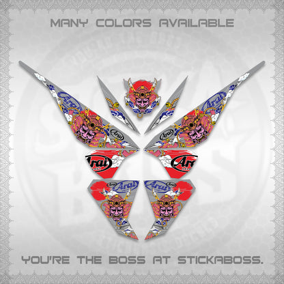 CLICK 125 V1 VARIO DECALS (2026 NEW SAMURAI MOTIF) STICKER KITS BY STICKABOSS
