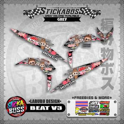 BEAT V3 STICKER DECALS ( LABUBU DESIGN )【WITH FREEBIES】