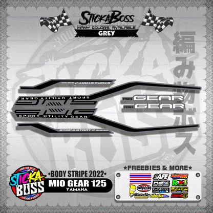 MIO GEAR 125 DECALS ( BODY STRIPE 2022 )【WITH FREEBIES】