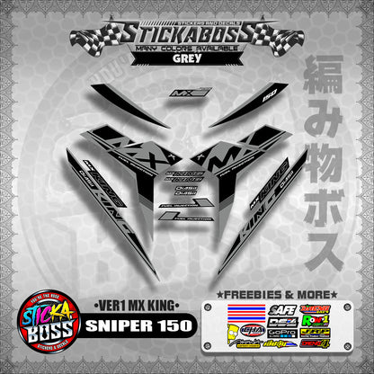 SNIPER 150 DECALS ( VER1 MX KING )【WITH FREEBIES】MALAYSIAN CONCEPT/Y15ZR/EXCITER 150