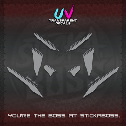 CLICK V2 UV TRANSPARENT DECALS (TRUENO STYLE DESIGN) STICKER KITS BY STICKABOSS