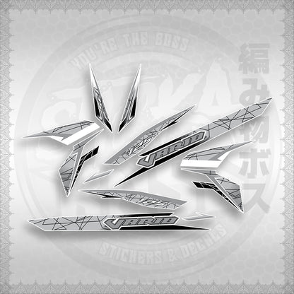 STICKER DECALS for CLICK 125 V3 (CV3VASTTEDEFOWH) By STICKABOSS (SOFIE LAMINATED WATERPROOF)