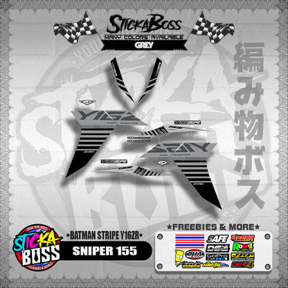 SNIPER 155 DECALS ( BATMAN STRIPE Y16ZR )【WITH FREEBIES】
