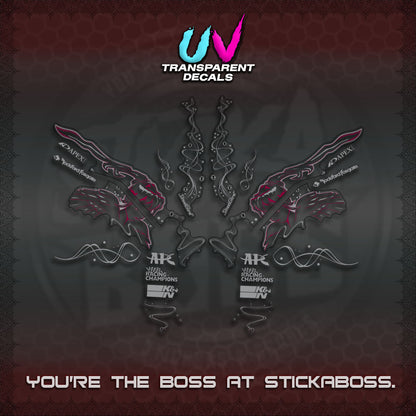 AEROX V3 ALPHA TURBO UV TRANSPARENT DECALS (SUKI 2FAST & 2FURIOUS)STICKER DECALS By STICKABO