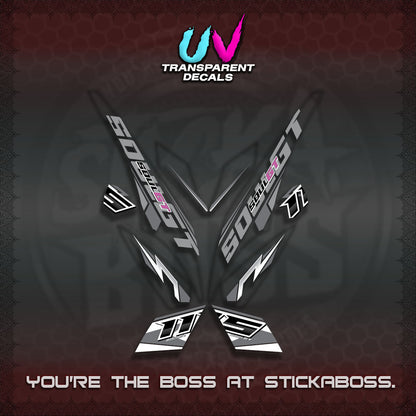 MIO SOUL I 115 GT INDO UV TRANSPARENT DECALS(0005 DESIGN)STICKER DECALS By STICKABOSS