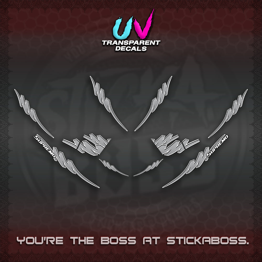 AEROX V2 UV TRANPARENT STRIPING DECALS (1 TONE PUTRA VIRDIAN)STICKER DECALS By STICKABOSS