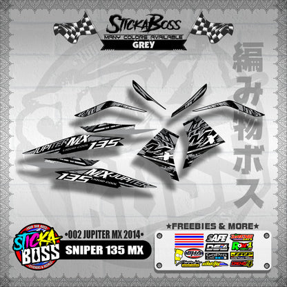 SNIPER 135 MX DECALS ( 002 JUPITER MX 2014 )【WITH FREEBIES】