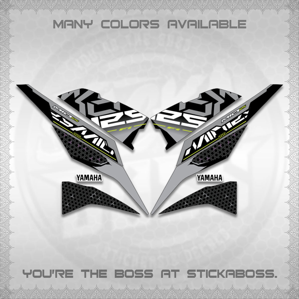 MIO I 125 M3 INDO-MALAY DECALS (DI ACARA DESIGN)STICKER DECALS By STICKABOSS