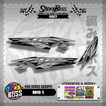 MIO 1 DECALS ( EGO SURGE SHARPS ) [ PREMIUM GLOSSY LAMINATED ]【WITH FREEBIES】