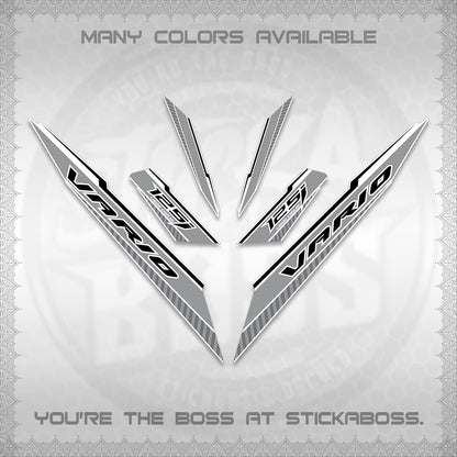 CLICK 125 V3 VARIO FOR WHITE DECALS (2024 SV 12-A1 STYLE) STICKER DECALS By STICKABOSS