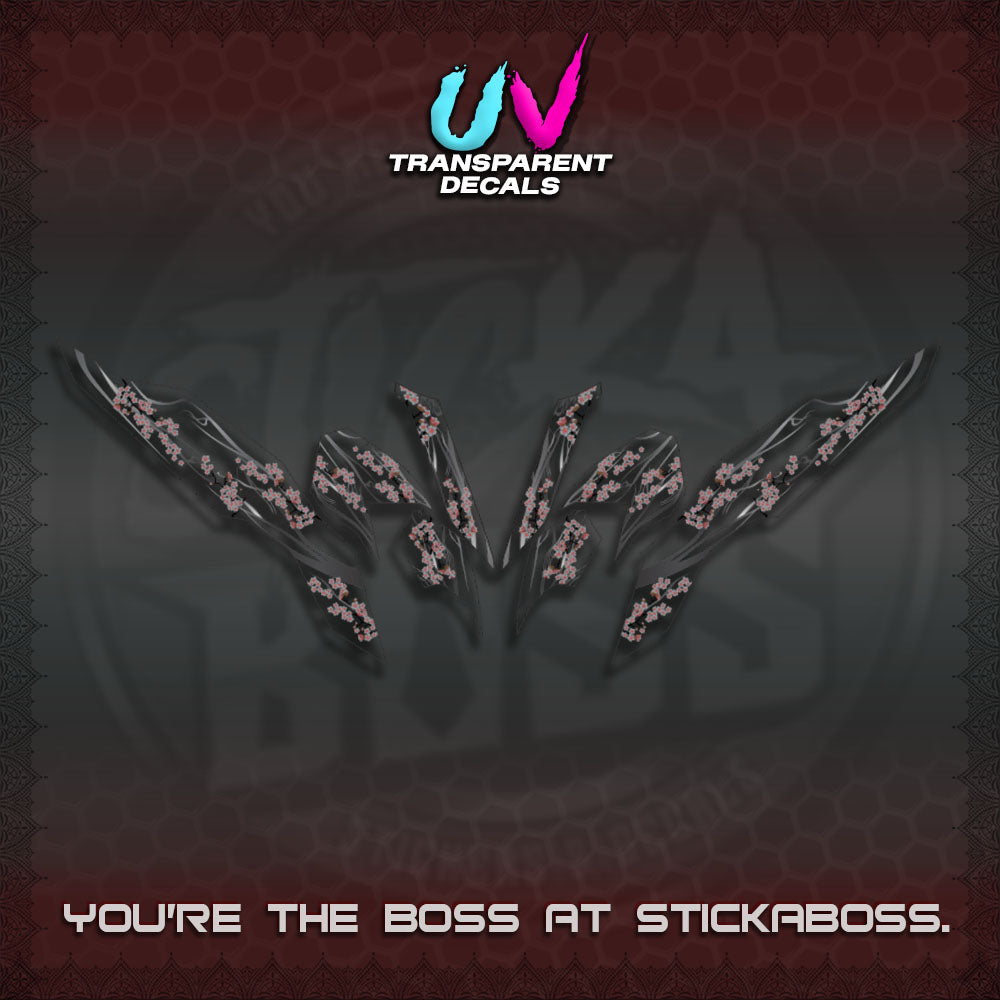CLICK 125 V3 UV TRANSAPARENT DECALS (2026 SAKURA WIND DESIGN)STICKER DECALS By STICKABOSS