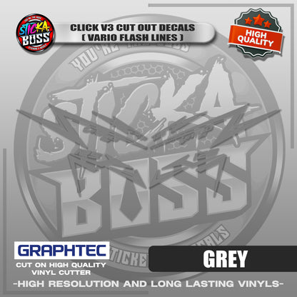 CLICK V3 CUT OUT DECALS ( VARIO FLASH LINES ) | VINYL WATERPROOF CUT-OUT STICKER DECALS