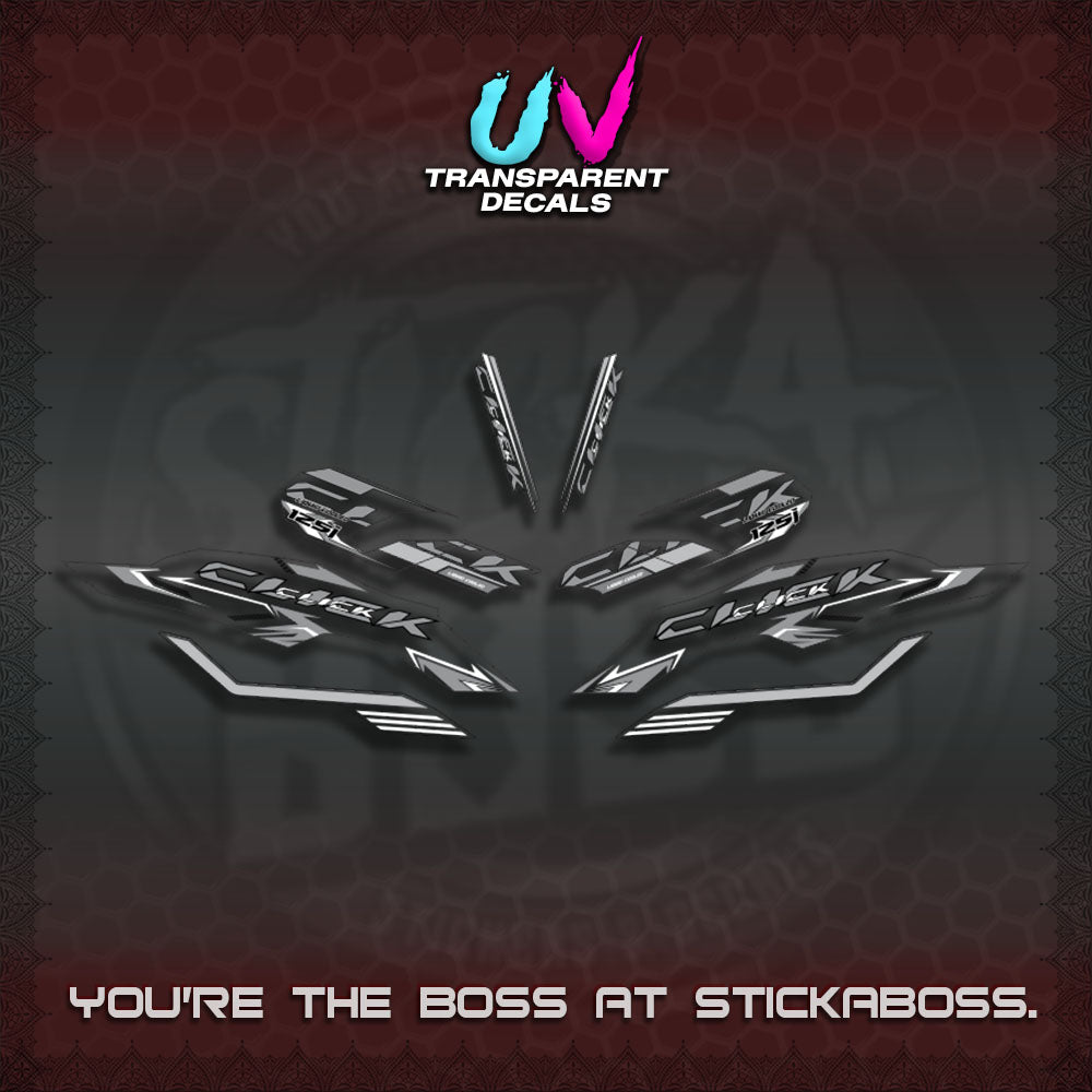 【PREMIUM UV PRINT】TRANSPARENT CLICK 125 V3 INDO-MALAY  VARIO DECALS (2026 CODE2 DESIGN)By STICKABOSS