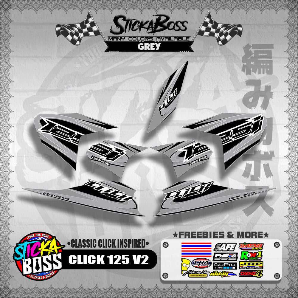CLICK 125 V2 DECALS ( CLASSIC CLICK INSPIRED )【WITH FREEBIES】