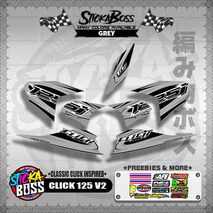 CLICK 125 V2 DECALS ( CLASSIC CLICK INSPIRED )【WITH FREEBIES】