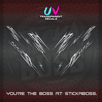 NMAX V2 UV TRANSPARENT DECALS (2024 NM A8 STYLE) STICKER DECALS By STICKABOSS