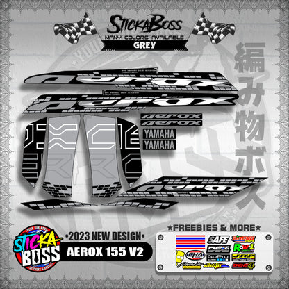 AEROX 155 V2 MALAYSIAN DECALS ( 2023 NEW DESIGN )【WITH FREEBIES】