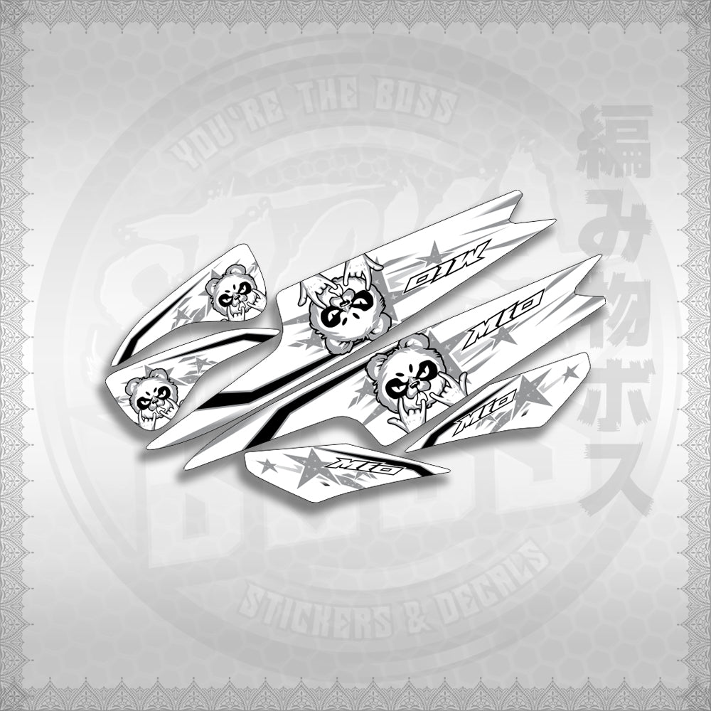 STICKER DECALS for MIO SPORTY / SMILE (MSPSPAST) By STICKABOSS (SOFIE LAMINATED WATERPROOF)