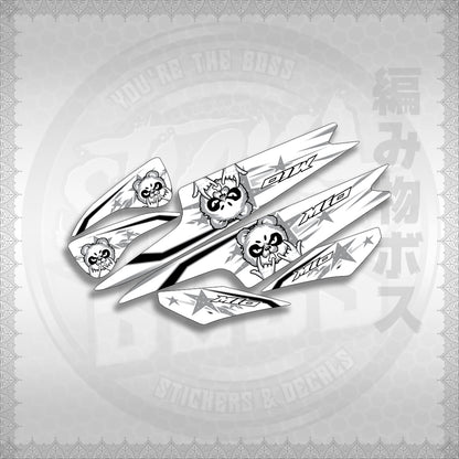 STICKER DECALS for MIO SPORTY / SMILE (MSPSPAST) By STICKABOSS (SOFIE LAMINATED WATERPROOF)