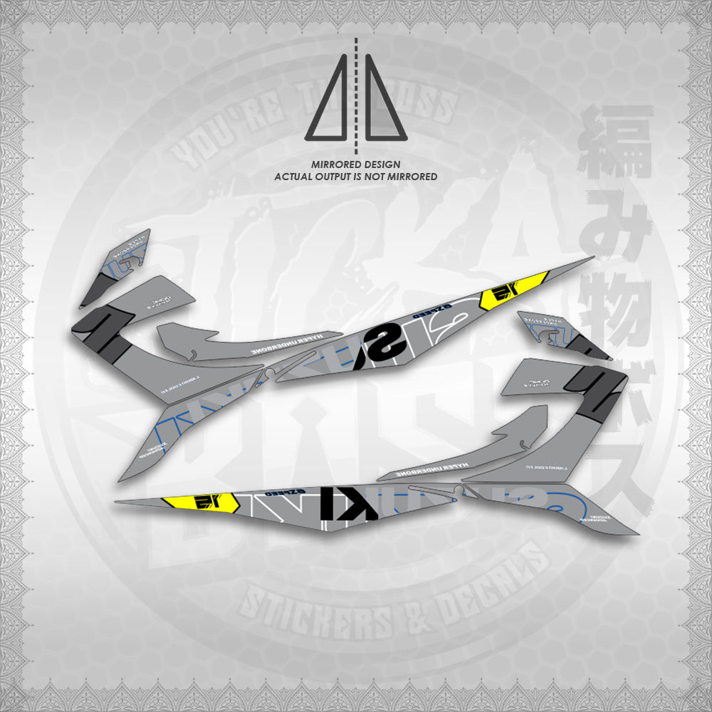 STICKER DECALS for RAIDER 150 REBORN CARB (RRCTPIN01) By STICKABOSS (SOFIE LAMINATED WATERPROOF)