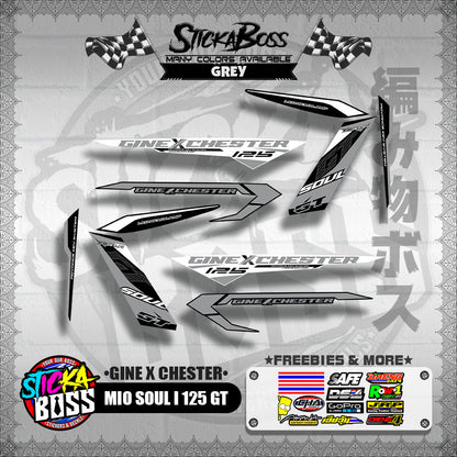 MIO SOUL I 125 GT DECALS ( GINE X CHESTER )【WITH FREEBIES】