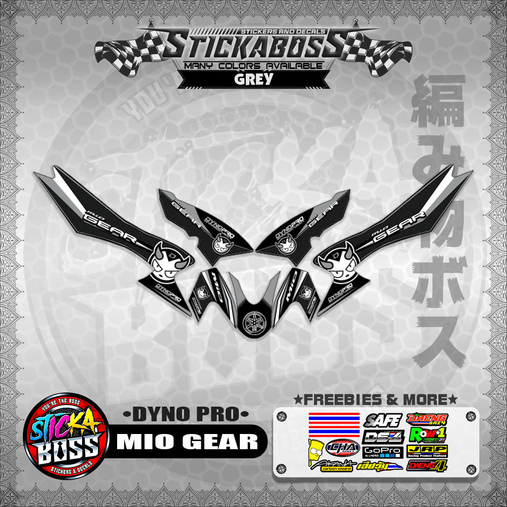 MIO GEAR STICKER DECALS ( DYNO PRO)【WITH FREEBIES】 – StickaBoss