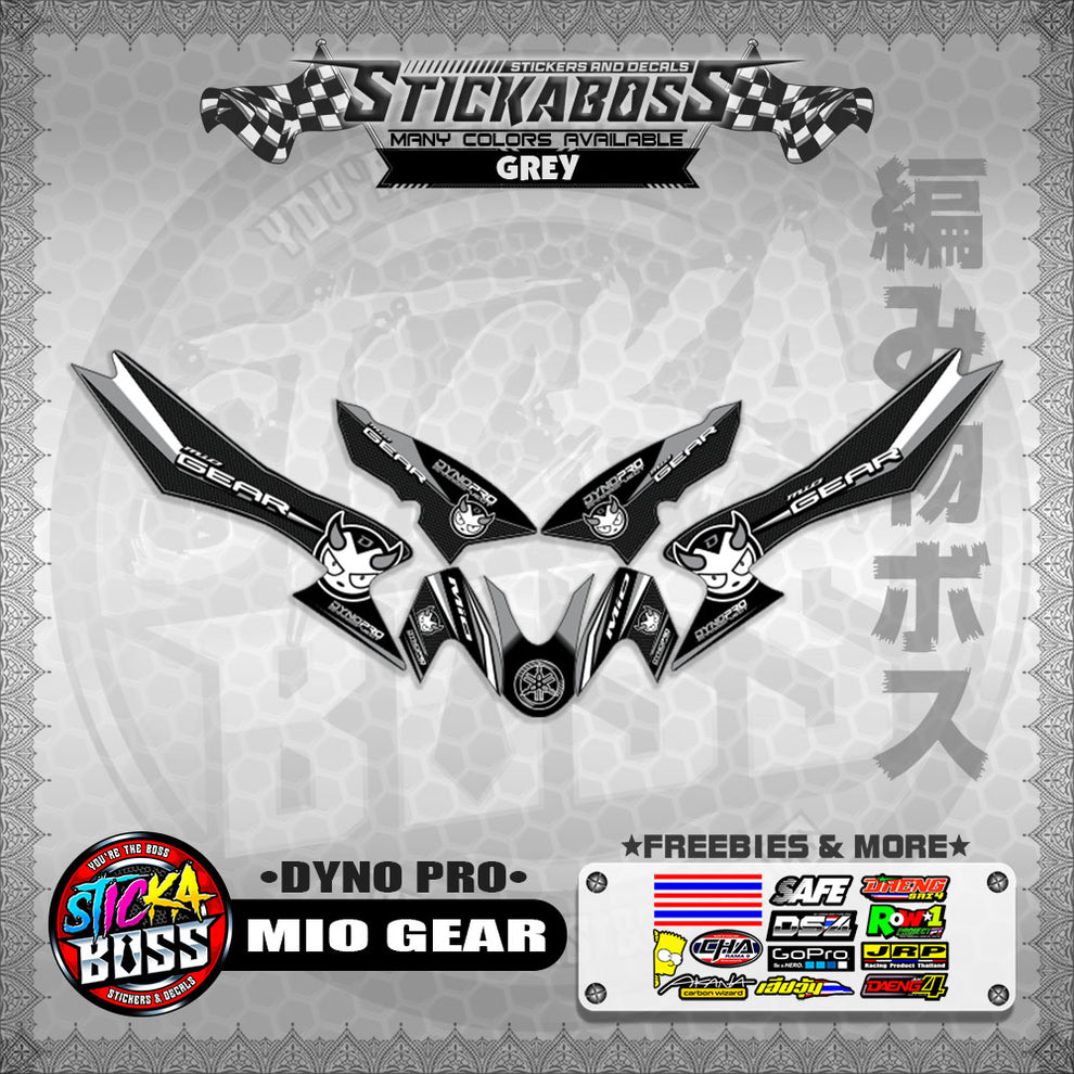MIO GEAR STICKER DECALS ( DYNO PRO)【WITH FREEBIES】 – StickaBoss