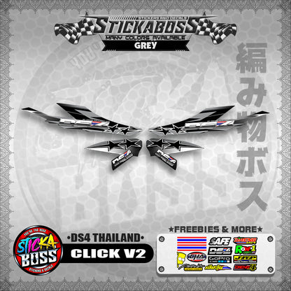 CLICK V2 STICKER DECALS ( DS4 THAILAND )【WITH FREEBIES】