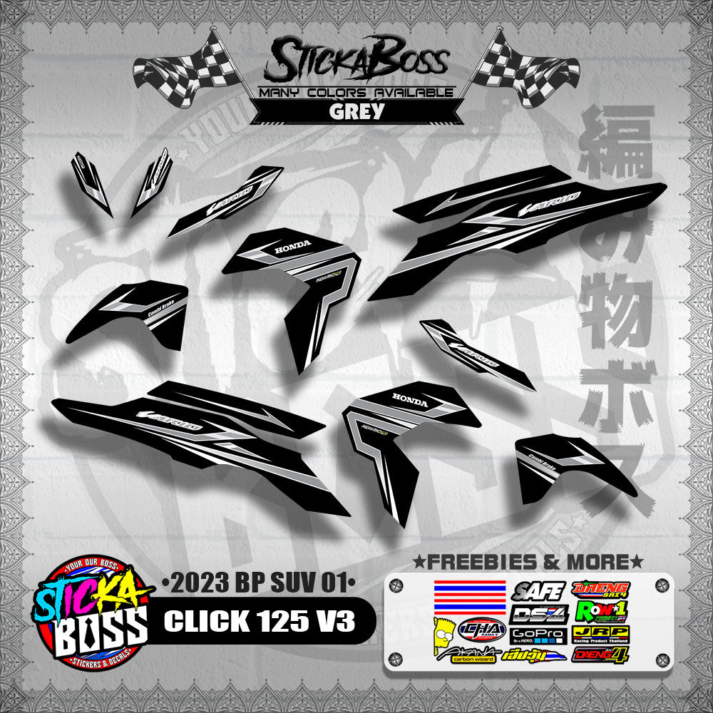 CLICK 125i / 150i V3 DECALS ( 2023 BP SUV 01 )【WITH FREEBIES】