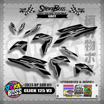 CLICK 125i / 150i V3 DECALS ( 2023 BP SUV 01 )【WITH FREEBIES】