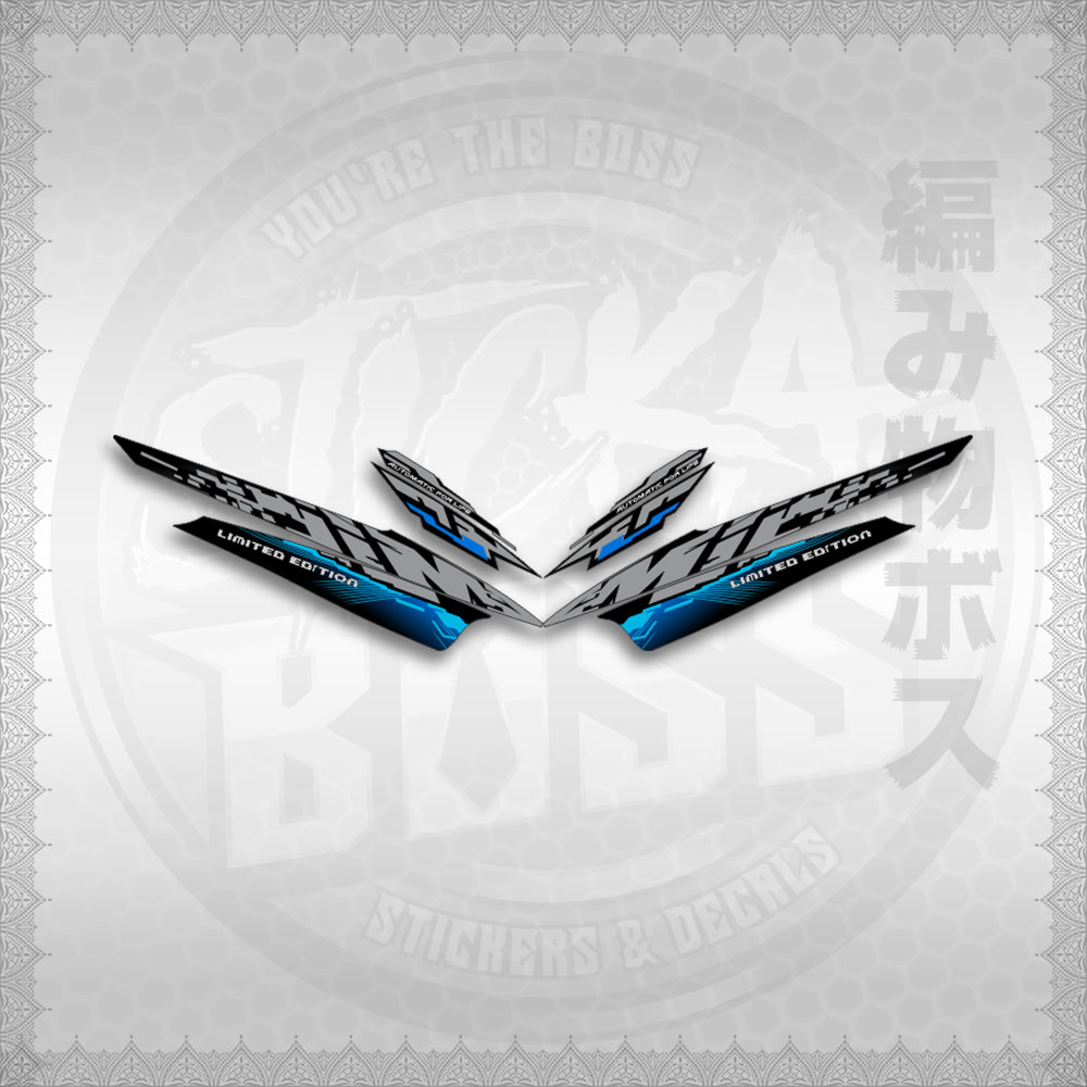 STICKER DECALS for MIO SPORTY (MSP25GLCO) By STICKABOSS (SOFIE LAMINATED WATERPROOF)