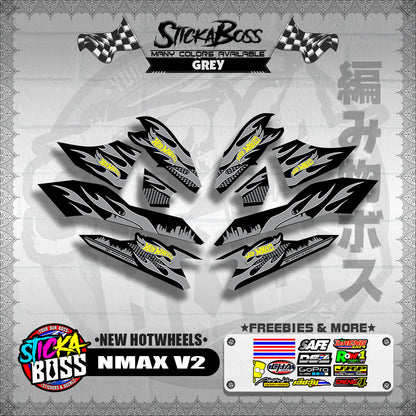 NMAX V2 DECALS ( NEW HOTWHEELS )【WITH FREEBIES】