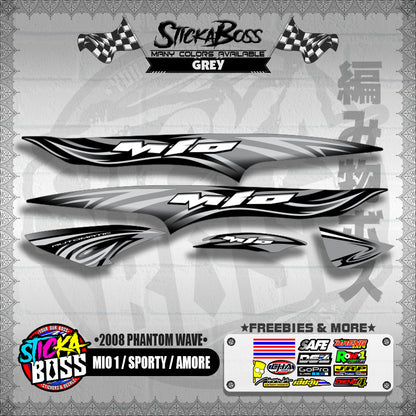 MIO 1 / SPORTY / AMORE DECALS ( 2008 PHANTOM WAVE )【WITH FREEBIES】