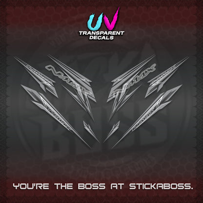 NMAX V2 UV TRANSPARENT DECALS (2024 NM 00-A1 STYLE) STICKER DECALS By STICKABOSS