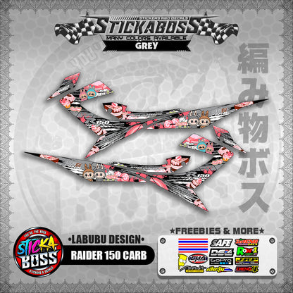 RAIDER 150 CARB STICKER DECALS ( LABUBU DESIGN )【WITH FREEBIES】