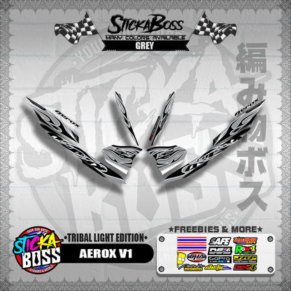 AEROX V1 DECALS ( TRIBAL LIGHT EDITION )【WITH FREEBIES】