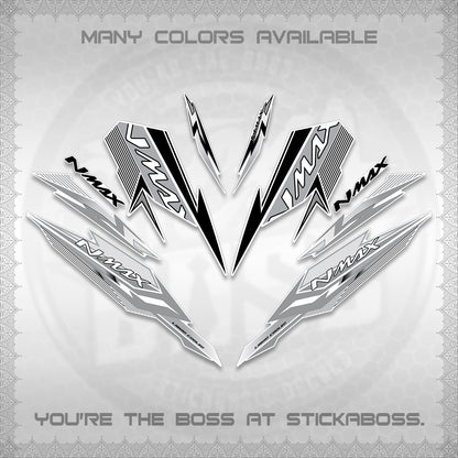 NMAX V2 FOR WHITE DECALS (2026 VARIO STYLE) STICKER DECALS By STICKABOSS