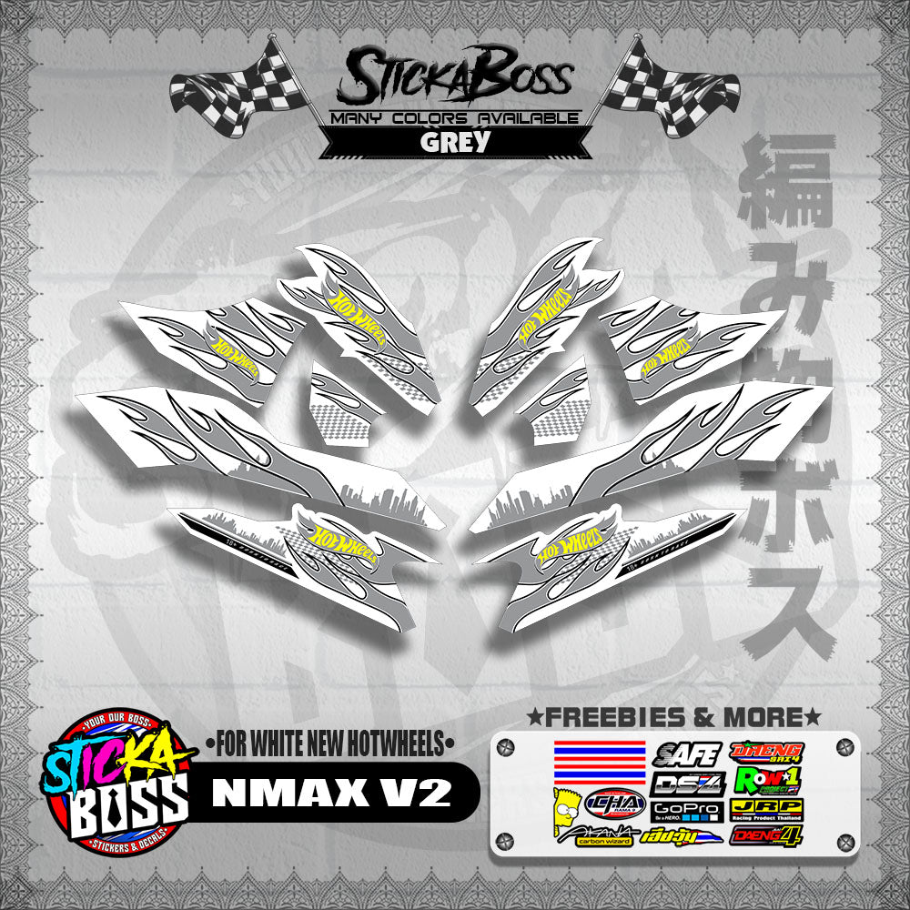 NMAX V2 DECALS ( FOR WHITE NEW HOTWHEELS )【WITH FREEBIES】