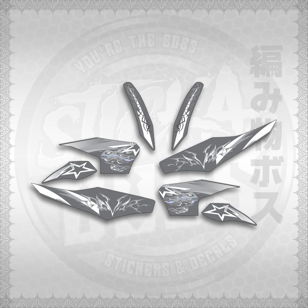 STICKER DECALS for CLICK 125 V2 (CV2VALEKYSH) By STICKABOSS (SOFIE LAMINATED WATERPROOF)