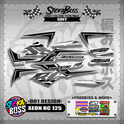 XEON RC 125 STOCK DECALS ( 001 DESIGN )【WITH FREEBIES】