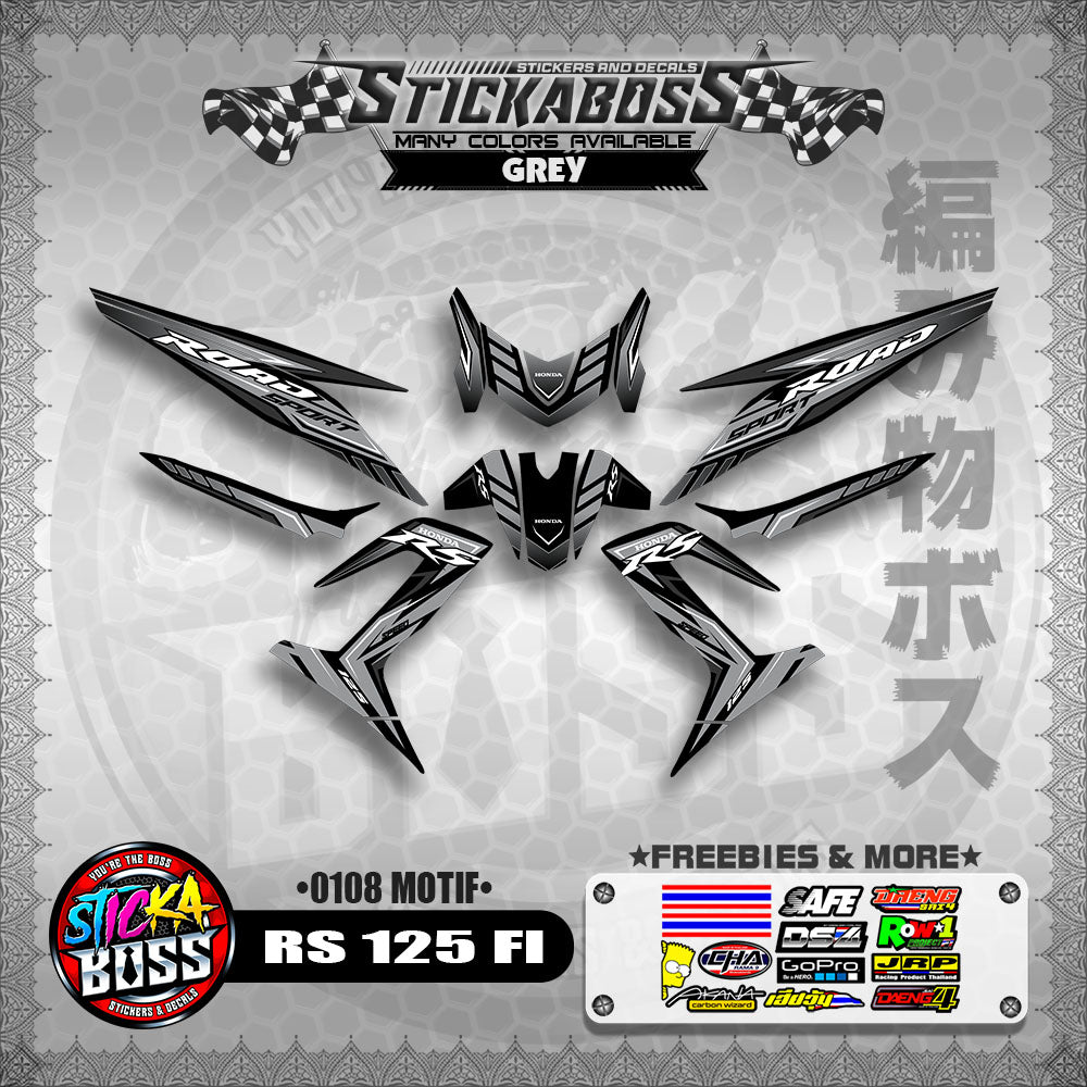 RS 125 FI DECALS ( 0108 MOTIF )【WITH FREEBIES】