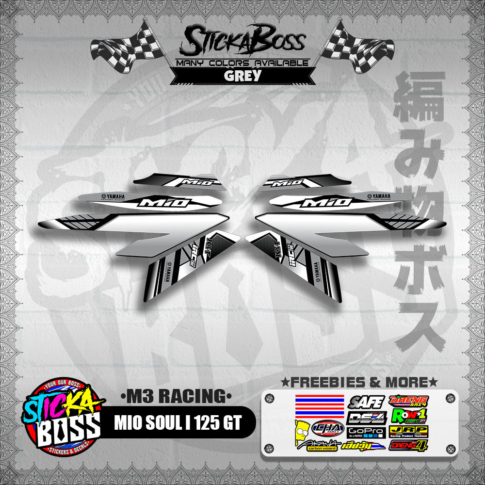MIO SOUL I 125 GT DECALS ( M3 RACING )【WITH FREEBIES】