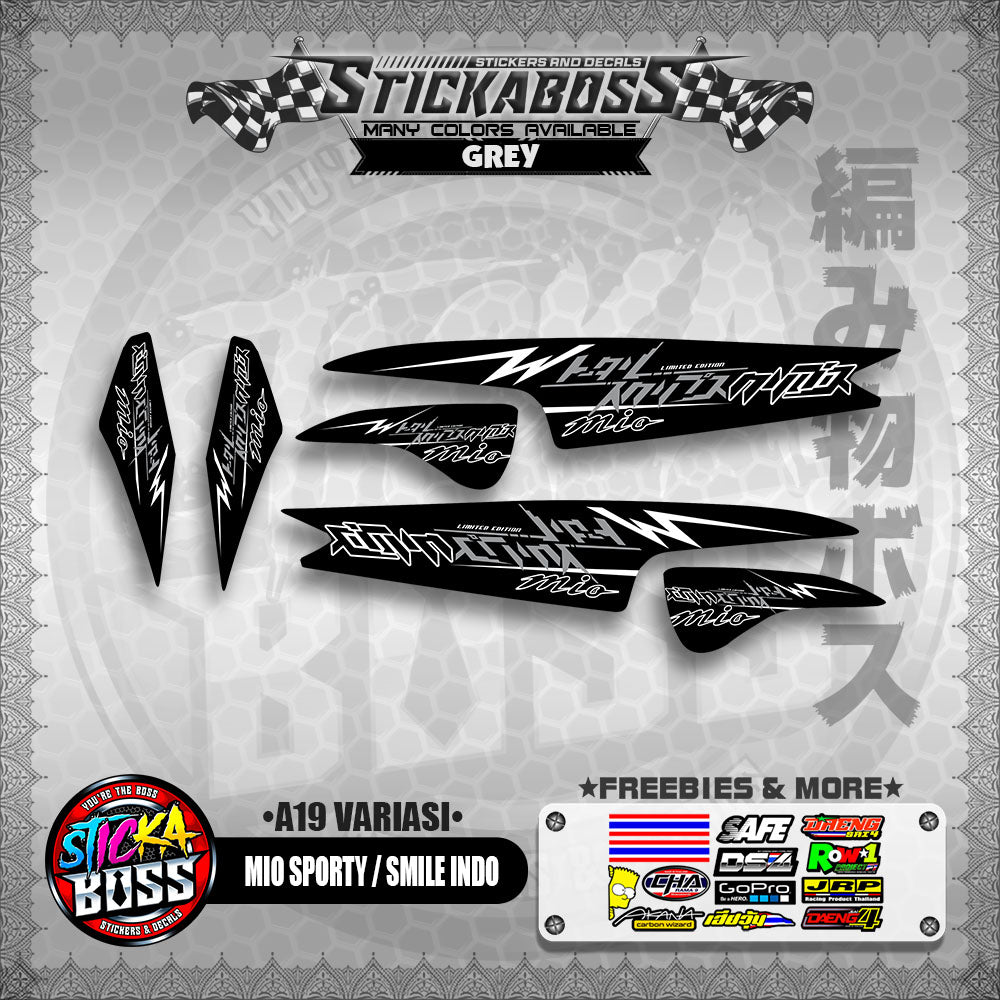 MIO SPORTY / SMILE INDO STICKER DECALS ( A19 VARIASI )【WITH FREEBIES】