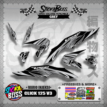 CLICK 125 V3 DECALS ( VARIO INJEKSI )【WITH FREEBIES】