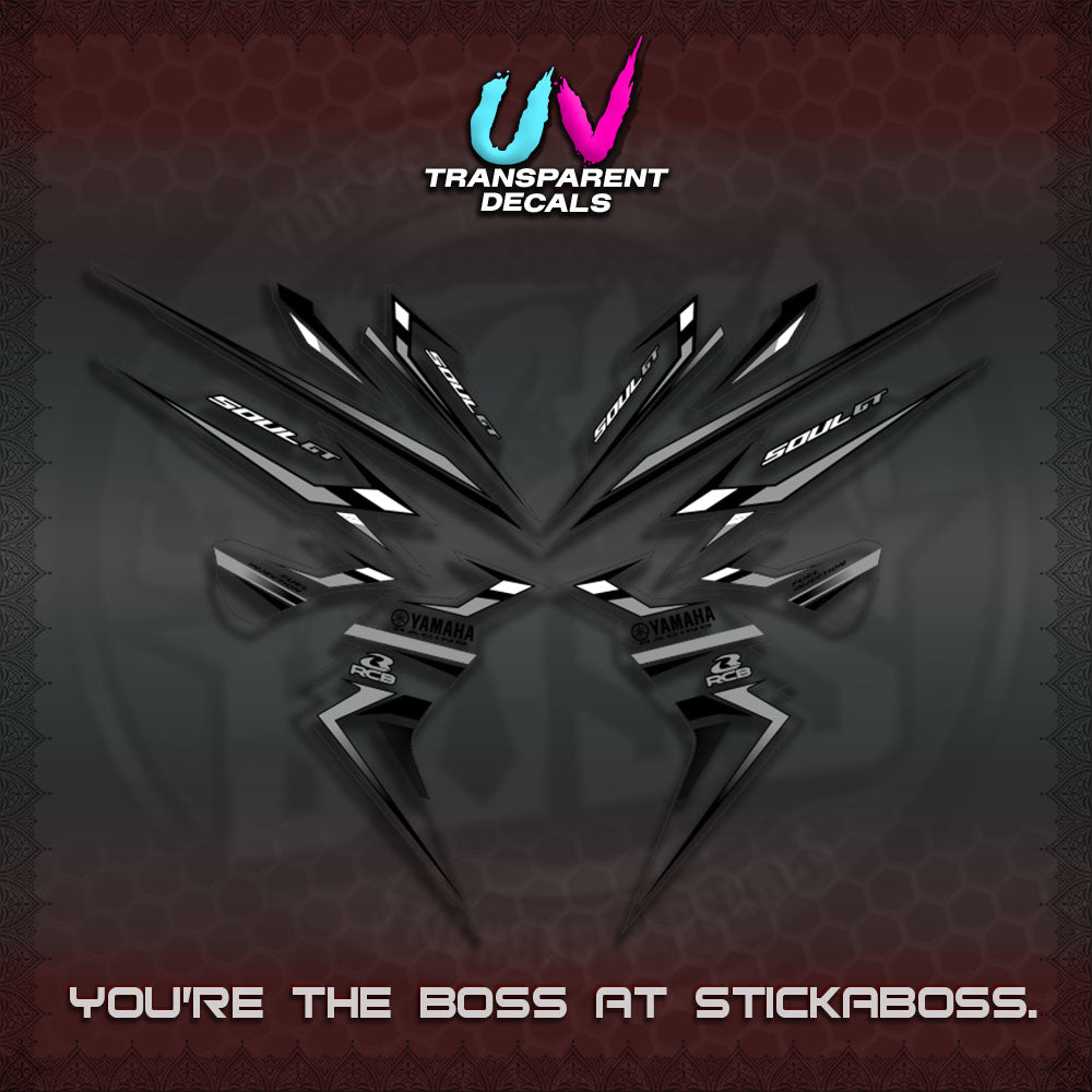 【PREMIUM UV PRINT】TRANSPARENT MIO SOUL i 115 GT INDO STRIPING DECALS (2026 DESIGN 001)By STICKABOSS