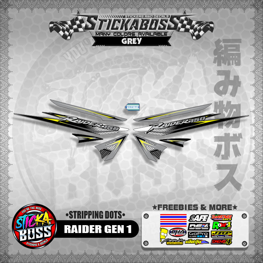 RAIDER GEN 1 STICKER DECAL ( STRIPPING DOTS)【WITH FREEBIES】